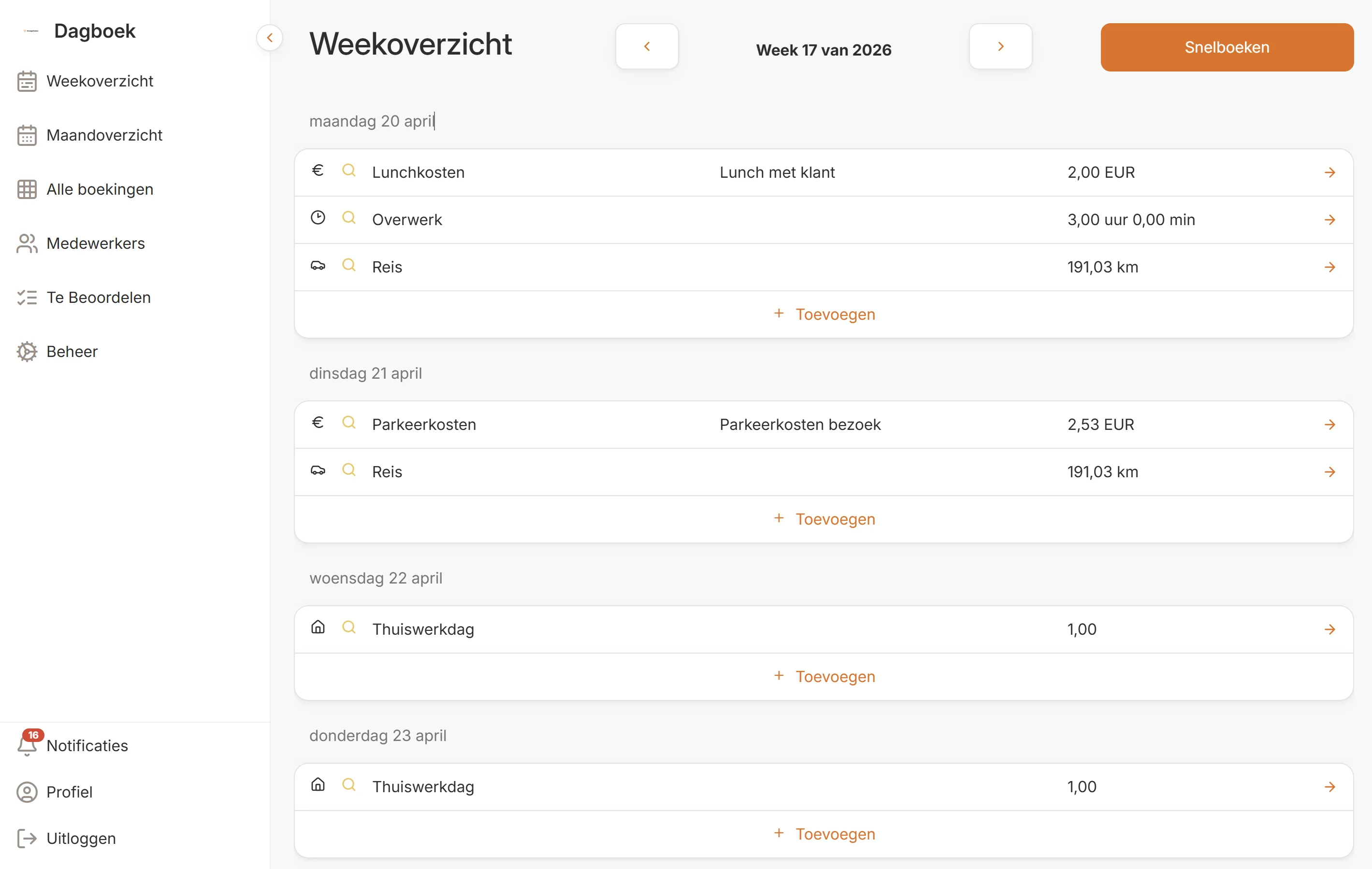 CoreCubes weekoverzicht